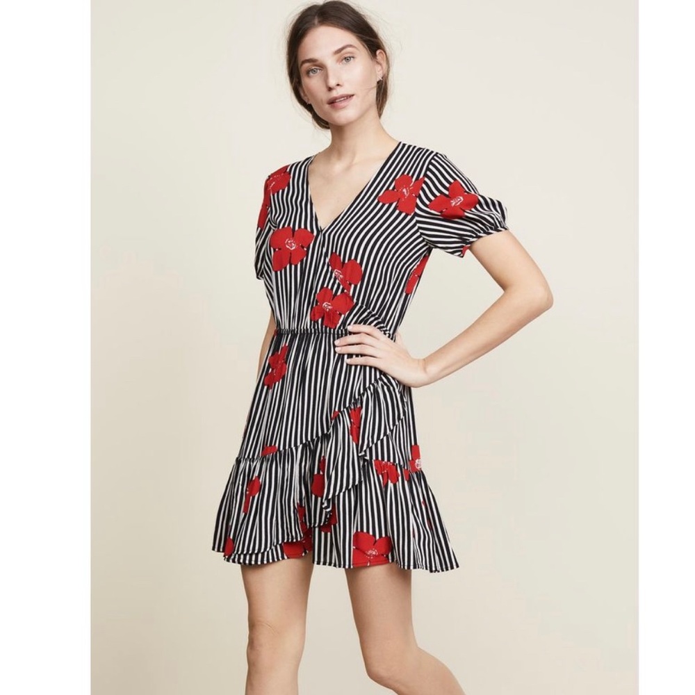 Bianca Ruffle wrap dress Madewell NWOT